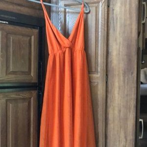 Orange classy dress. Medium size